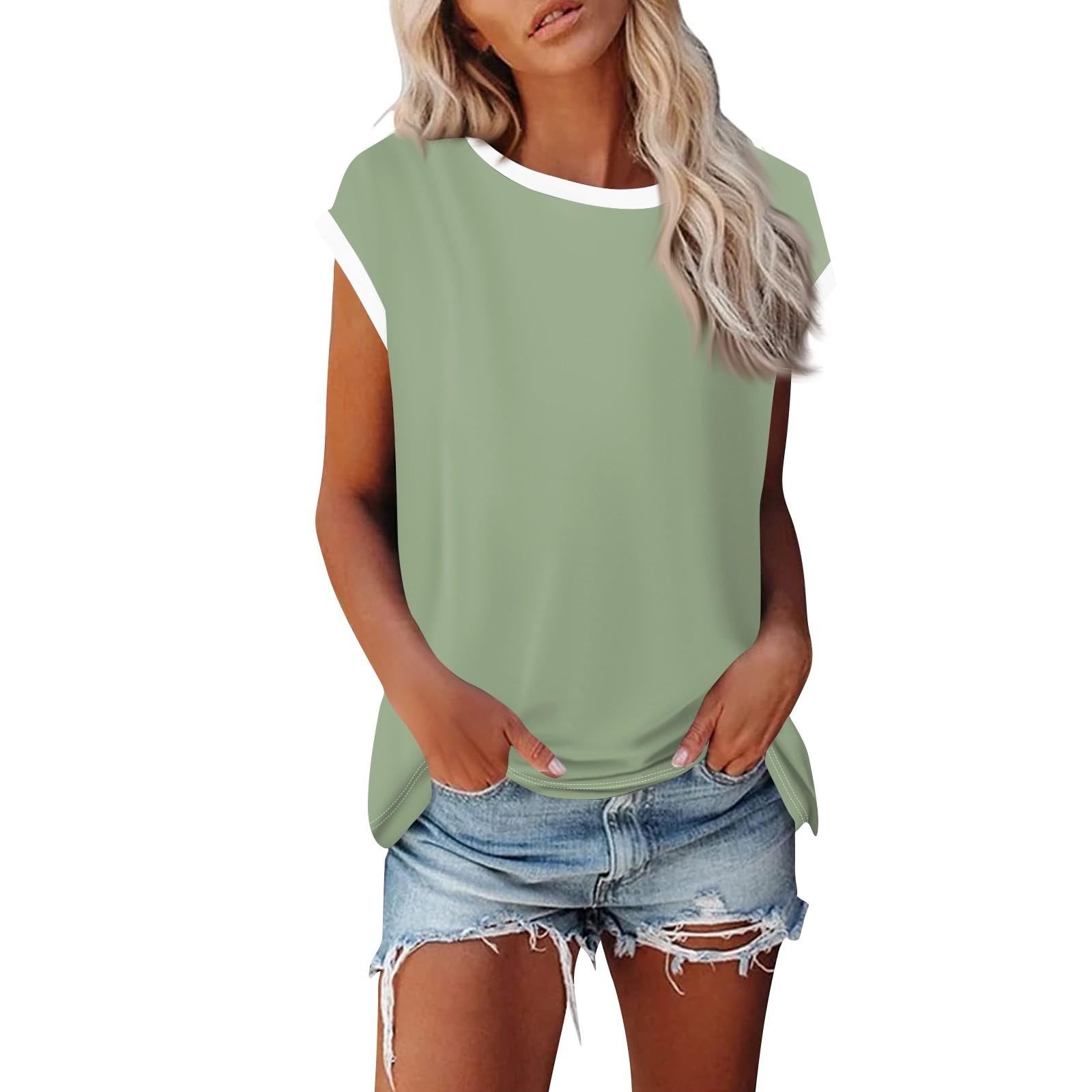 

Модная женская однотонная свободная рубашка с круглым вырезом и короткими рукавами, повседневный топ с короткими рукавами XXL