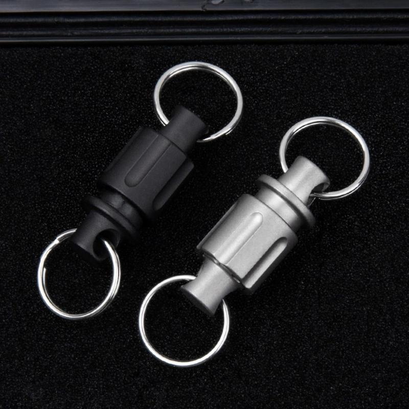 Titanium Alloy Quick Release Open Keychain Universal Rotary Buckle Convenient