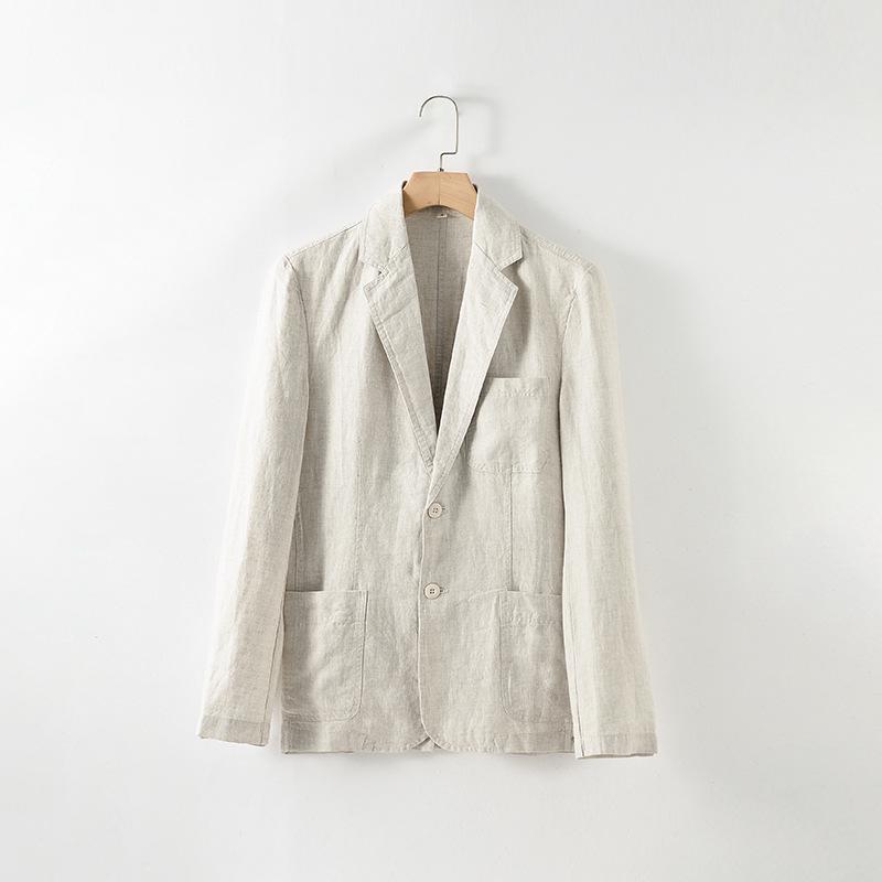 2026 Herren Schlanke Lässige Leinenjacke E030