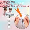 Two Nurse Girls Pushing Medical Bed 2D Acrylic Retractable ID Badge Reel,Multi Purpose Card Clip Perfect Present For Educators Medics Office Employees
