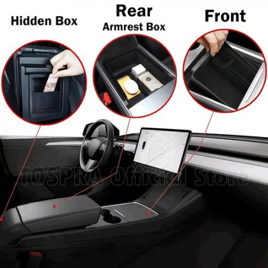 Central Storage Box Car Armrest Organizer Box Center Console Case Accessories