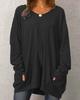 Plus Size European and American Fashion Round Neck Loose Casual Tops