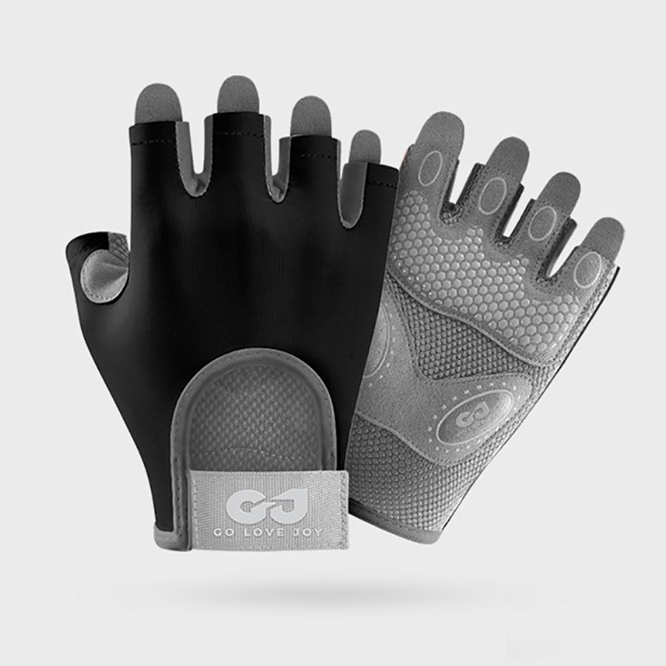 GTUBIKE Workout Gloves Men Women Gym Lifting Fitness Climbing Exercises Work Out Wrist Belt Shock Absorb Foam Pad Palm Crossfit