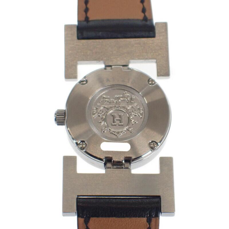 HERMES PA1.210 Watches Stainless Steel/leather Women SilverDial