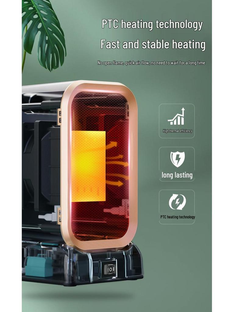 Kompaktní elektrický ohřívač 1000W pro domov, kancelář a kolej
