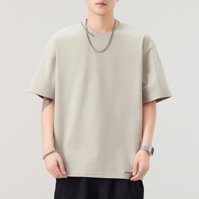New Summer Short-sleeved T-shirt for Men Round Neck Five-point Sleeve T-shirt Versatile Casual Japanese Retro