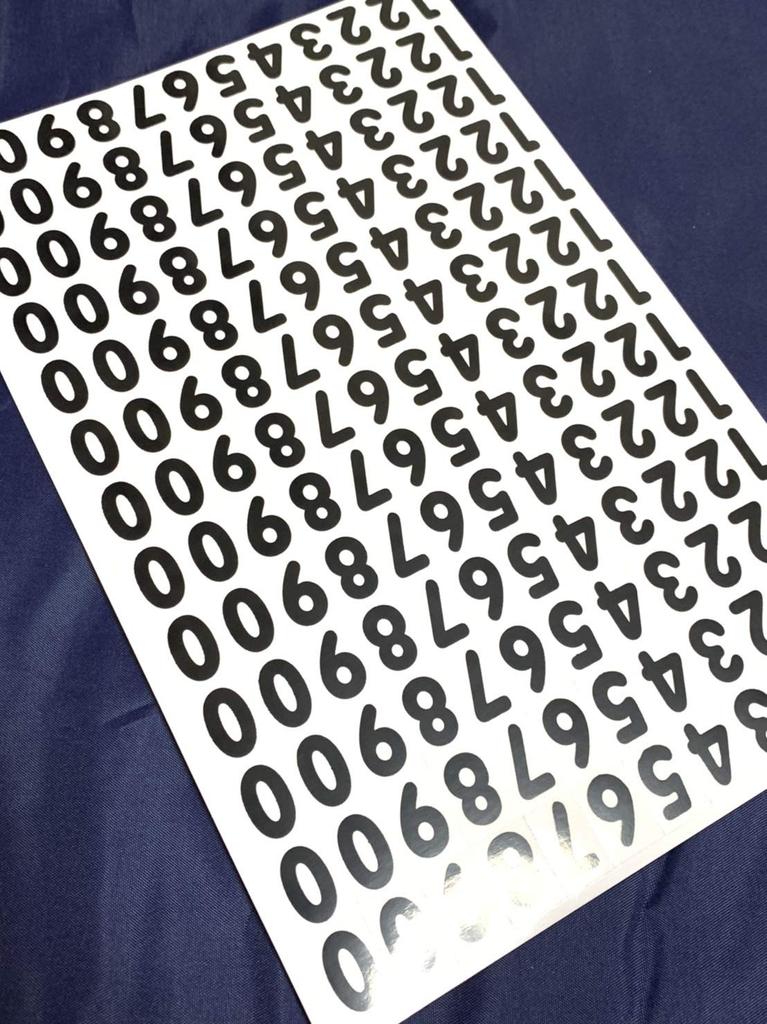 XIAXIN Waterproof PVC Number Sticker Weatherproof and for and Set, Water-Resistant, Nameplates, Suitcases, Lockers, Indoor/Outdoor Use, TS-530B (1,