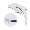 MAZERO Car Sticker Emblem Dolphin Cute Character Metal Sticker Dolphin Jumping Glittering Zinc Alloy