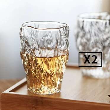 Japan Creative Irregular Whiskey Glass Bark Art Whisky Tumbler Wine Glasses Twisted Tree Design Party Water Coffee Cup Teacup
