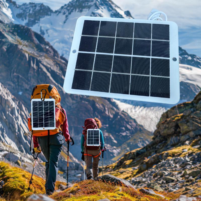 Portable 3W 5V Flexible Solar Panel - Lightweight Outdoor Charger for Multiple Devices