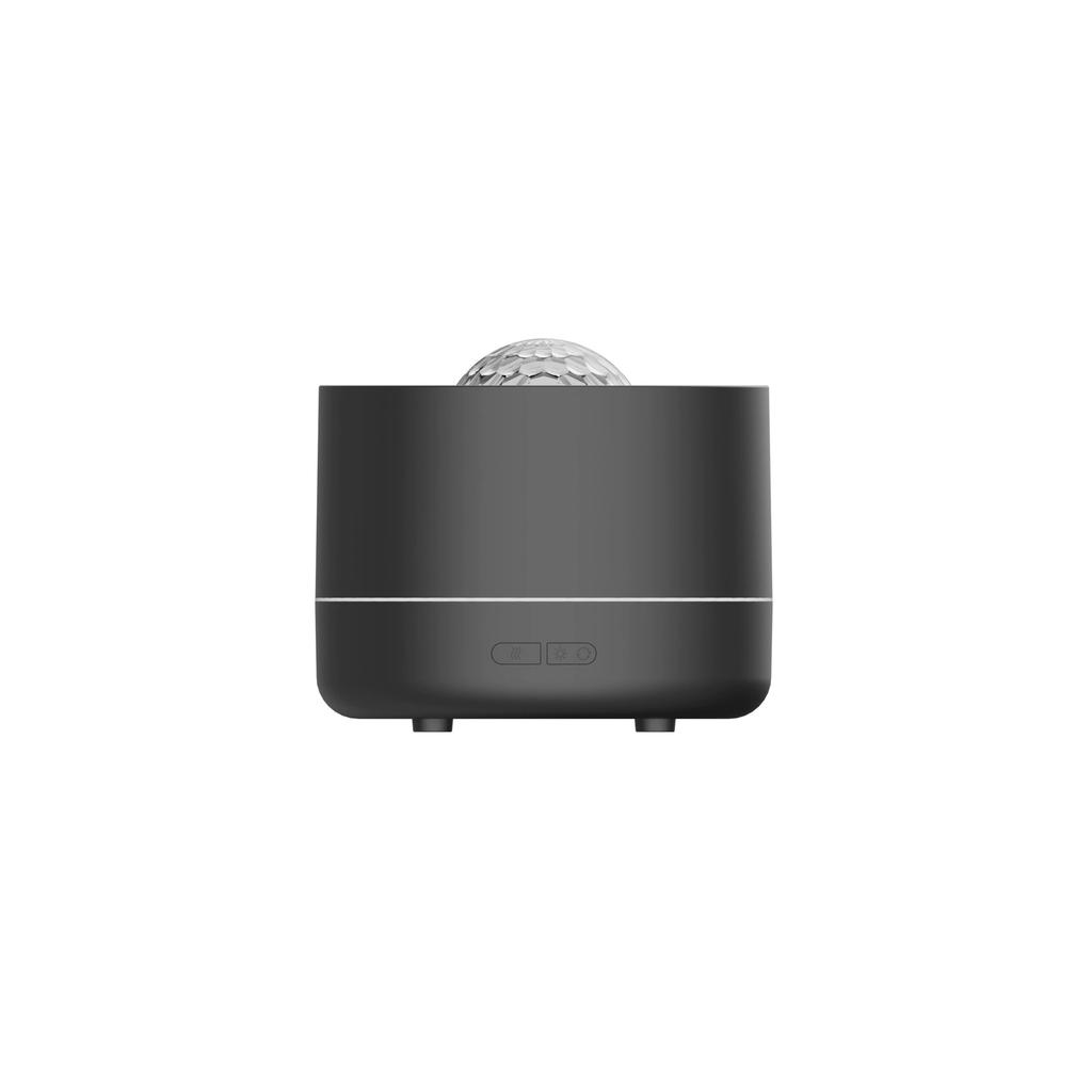 4 in 1 Air Humidifier with Starry Projector Aromatherapy Diffuser & Flame Effect, USB Rotate Projection Light Mist Maker Fogger