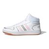 adidas Neo Hoops 2.0 Mid Round Toe Synthetic Leather Non-Slip Wear-Resistant Lightweight Mid-Top Basketball Shoes Women Sneakers FY6020