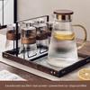 "Gnas Chinese-Style Heat-Resistant Glass Water Cup Set with Kettle - Ideal Gift for Guests"