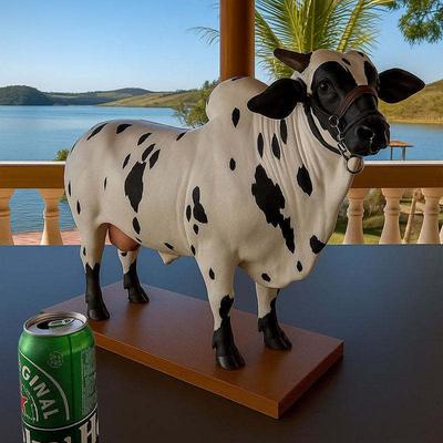 Nelore Bull Whiskey Decanter, Handcrafted Alcohol Dispenser with Wooden Base, Liquor Pourer for Scotch, Bourbon, Bar Decor Gift