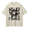 Anime J-Jujutsu K-Kaisen T Shirts Vintage Washed CHOSO T-shirt Oversized Streetwear Fushiguro Toji Gojo Short Sleeve Tops Tees