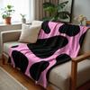 Pink Animal Lollipop Soft Flannel Blanket Breathable Warm Throw for Office Car Sofa Kids Room Birthday Xmas Gift