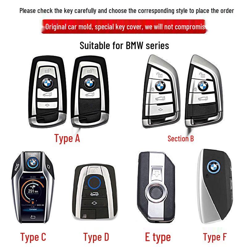 

BMW Key Cover: Compatible with BMW X1, X2, X3, 320li, 5 Series, 3 Series, 7 Series, 525li - Metal Business Shell Case.
