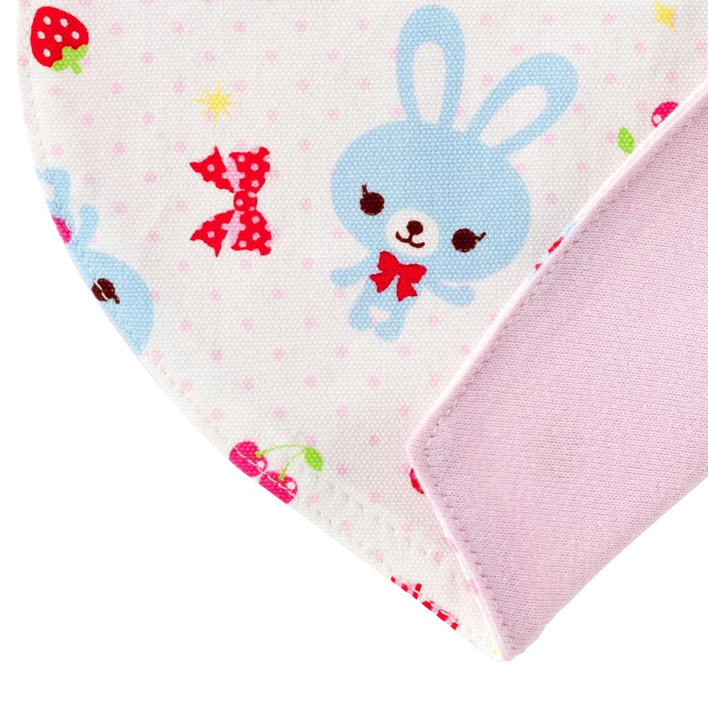 BUNTE SÜSSIGKEITEN-STIL Lätzchen für Nackenband Baby Glückliches Kaninchen Freundliches Kaninchen Punkt mit einer Taschentuchtasche Mädchen, Typ, Lätzchen, Stilvoll, & (Polka Weiß)
