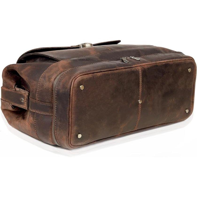 New Vintage Leather Briefcase Doctor Bag - Real Leather Briefcase - Style Handbag - Italian Handmade Medical Bag