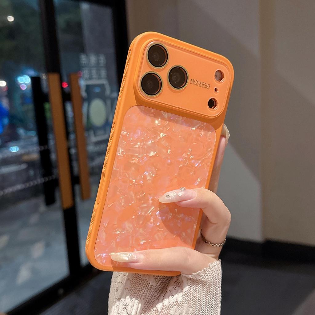 Large Shell Texture Full Coverage Phone Case for Apple Pro Max - Drop-Proof and High-End Feel Protective Case