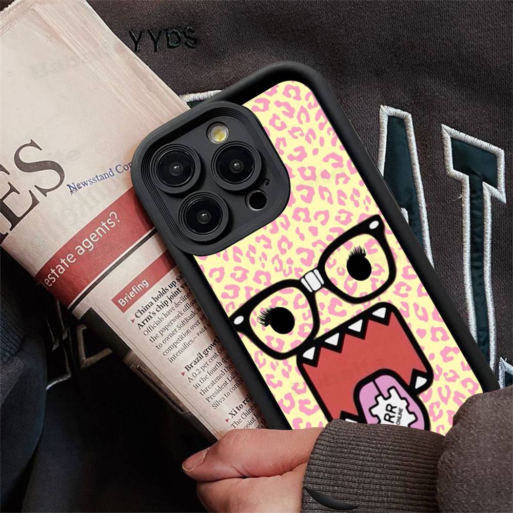 Cute Domo Kun Phone Case For IPhone 11 12 13 16 15 17 14 Pro Max Soft Funda Silicone Cover