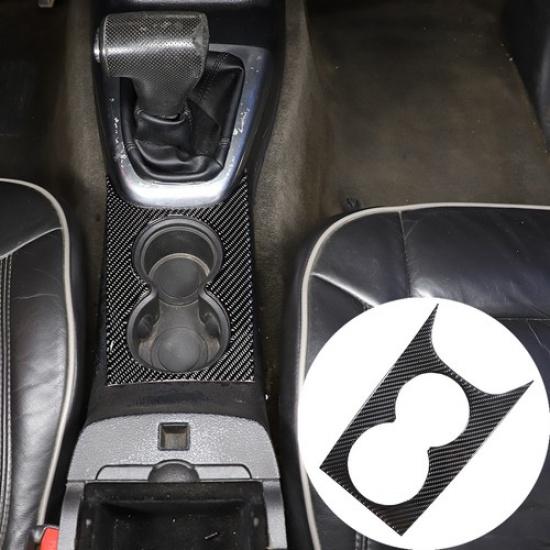 Carbon fiber Center Cup Holder Panel Trim Sticker For Hummer H3 2005-09