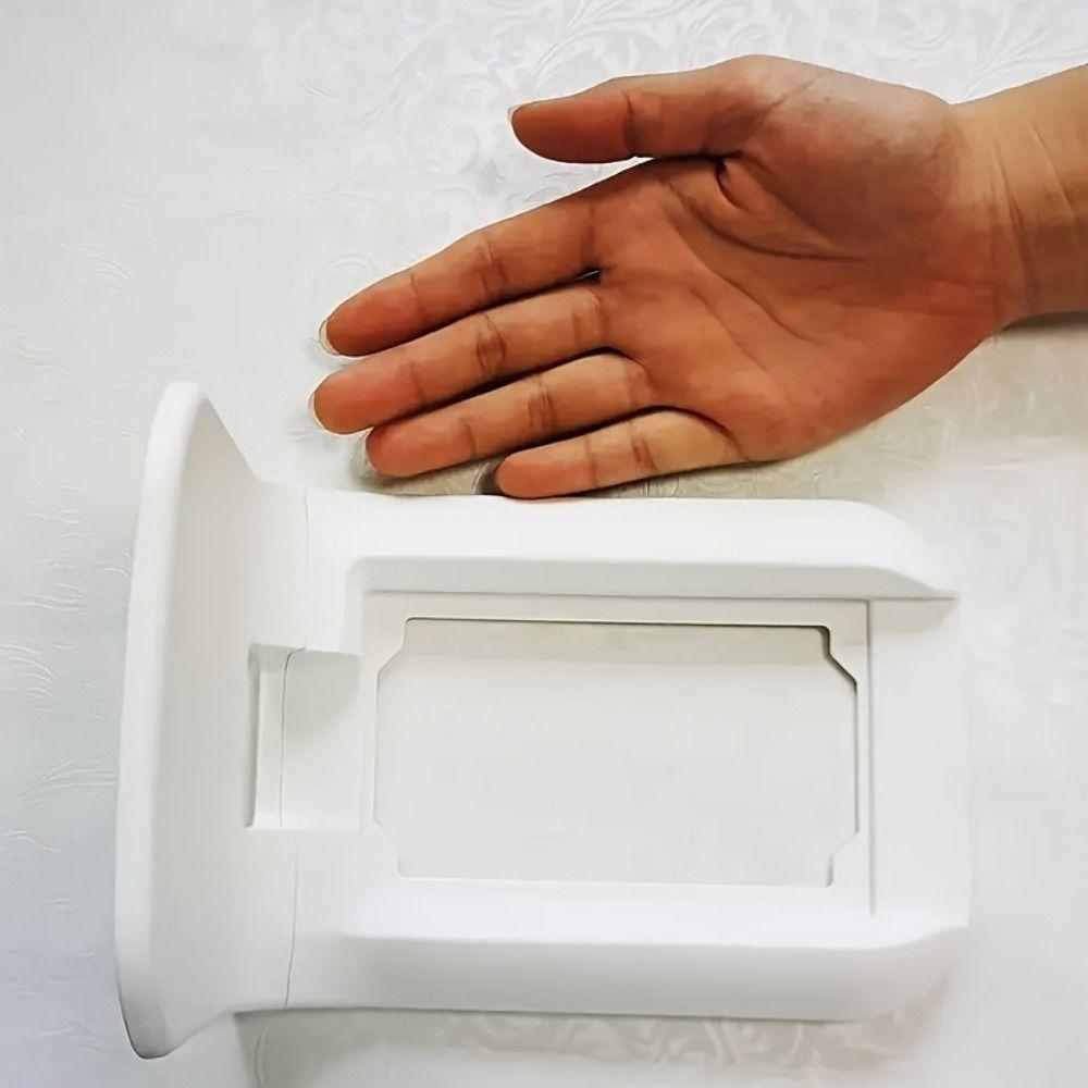 2PCS Wall Mounted Socket Holder No Drilling Space Saving Wall Outlet Shelf Plastic Sturdy Phone Charging Holder for Home