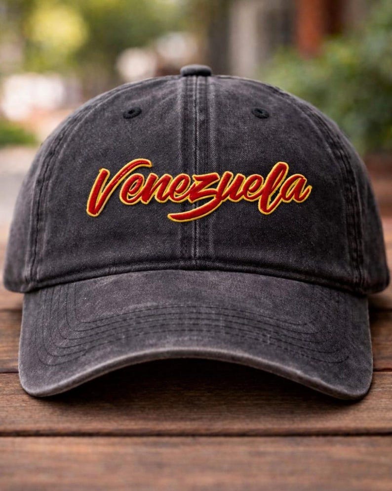 Embroidered Venezuela Blue Baseball Classic Hat, Vintage Venezuela Baseball Cap, Retro Sports Style