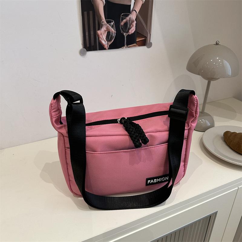 One-shoulder Messenger Bag, Large Capacity, Light, Casual, Literary Tote Bag, Sports Simple, College Students Commute To Class, Versatile