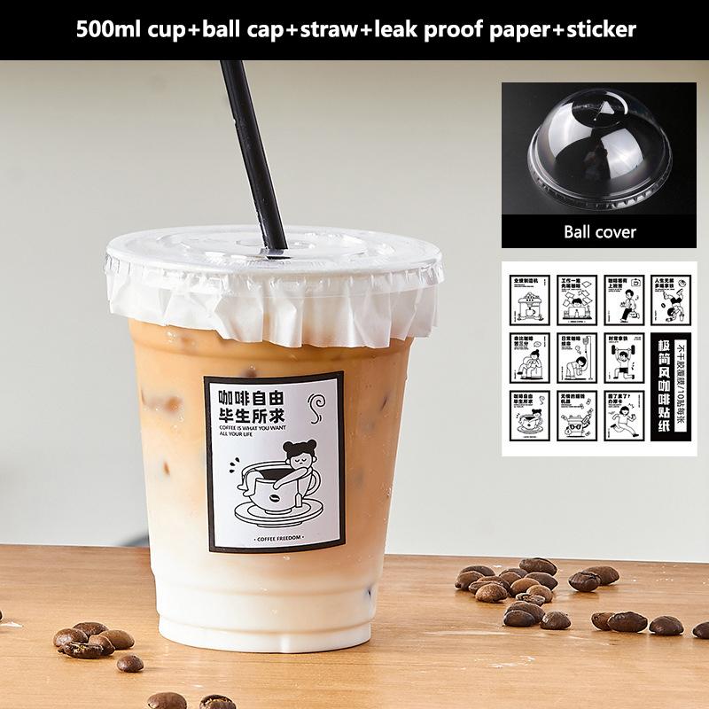 10Pcs Clear Plastic Cup With Strawless Lids Disposable Cups For Iced Coffee Or Juice Party Smoothie Milkshake Cold Drinks