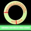 Luminous Ignition Key Ring - Fluorescent Luminous Switch, Engine Start Cover Keyhole | Bright