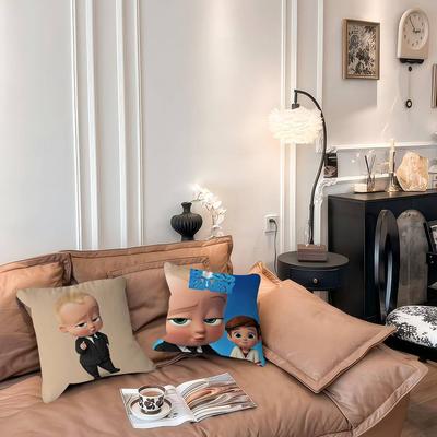 Funny Baby Boss Decorative Room Aesthetics Pillow Case Home Decor Bedroom Sofa Bed Couch Pillow Cover 45x45