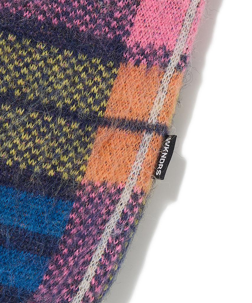 Wkndrs Checkered Fur Cardigan (Pink)