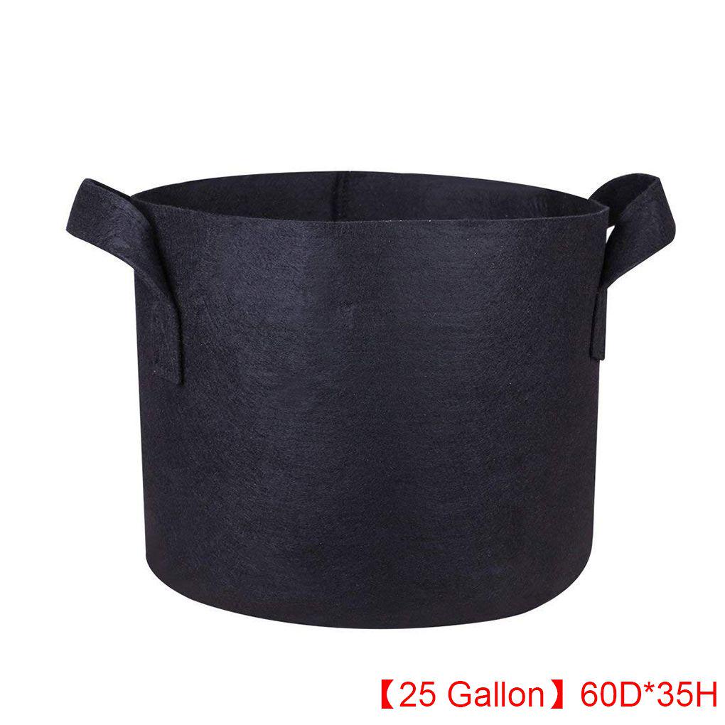 25 Gallon Black Grow Bags Cloth Planting Pots Grow Pouches