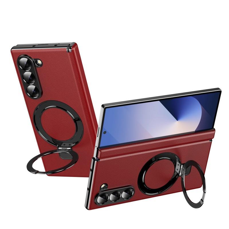 Magnetic Adsorption Phone Case With Built-in Kickstand Galaxy Z Fold 8 Ultra 7 PCTPU Hybrid Shockproof