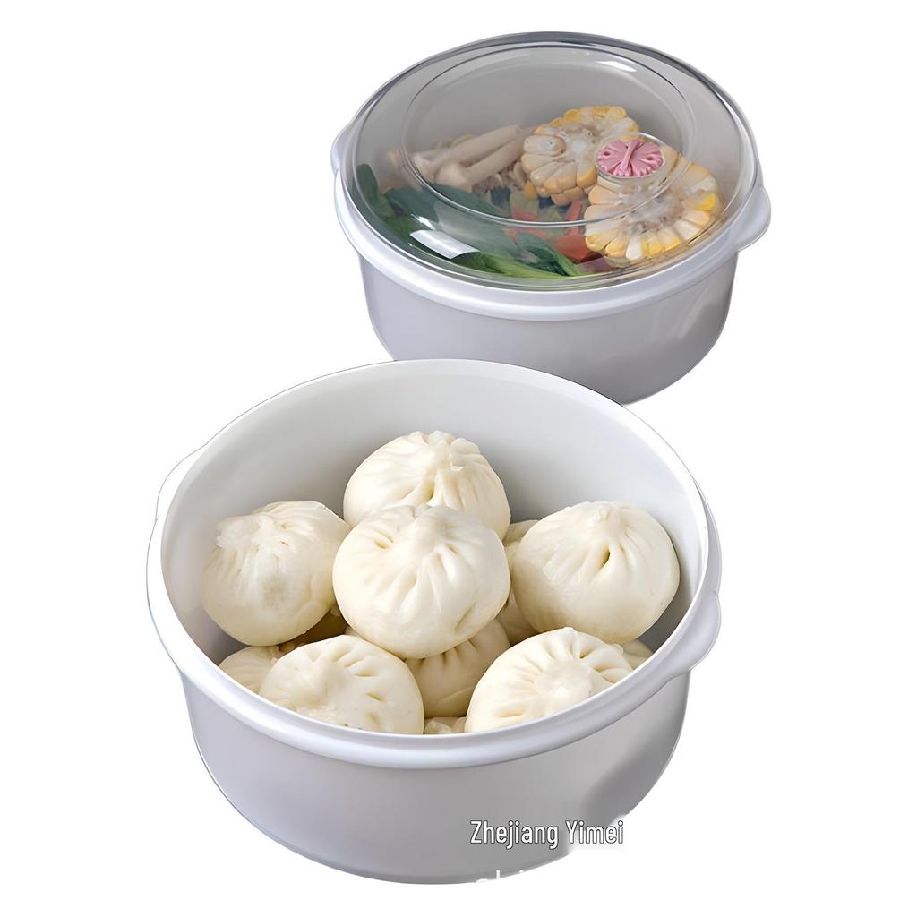 Mikrowellengeeignete Lunchbox: Transparente Schüssel mit Deckel für Büro, Suppe, Instantnudeln und Frischhaltung.