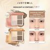 Contour Palette, 2 In 1 Face Highlight Contour Palette, Shades with Highlighter Makeup, Non-greasy, Lasting Sparkling