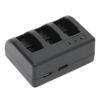 Camera Battery Charger Triple Slot Battery Charging Station for AHDBT‑501 601 701 Camera Battery