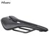 HASSNS Lightweight Mountain & Road Bike Saddle - Comfortable, Breathable Microfiber Leather with Hollow Design.