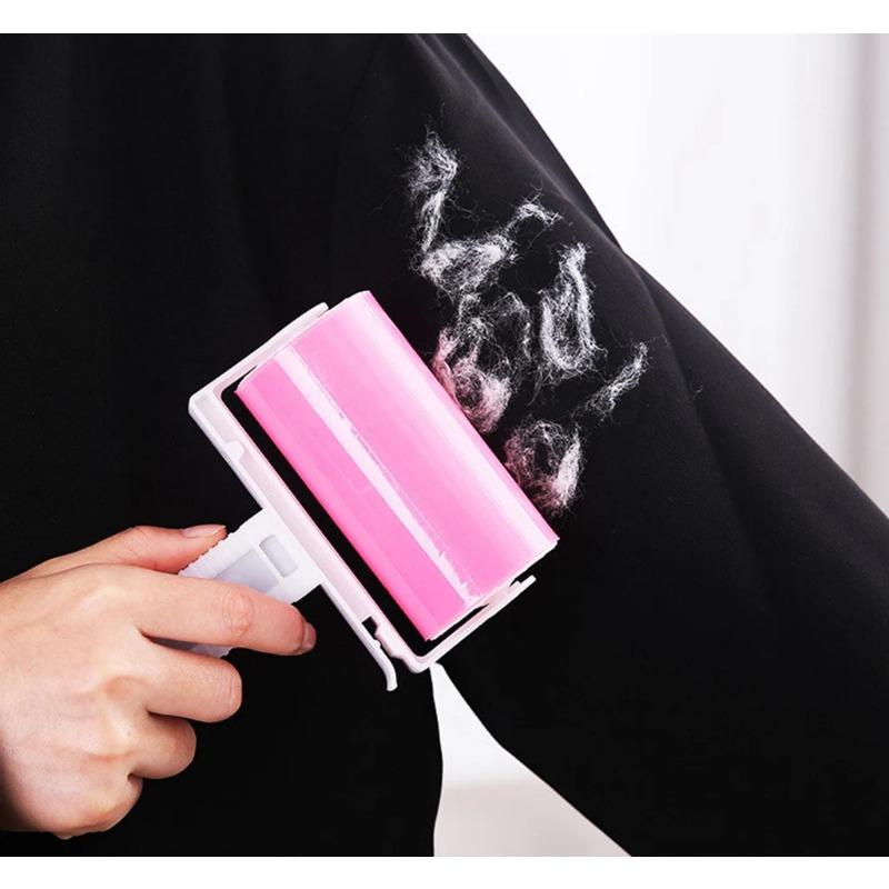 Washable Clothes Hair Sticky Roller Reusable Portable Home Clean Pet Hair Remover Sticky Roller Carpet Bed Sofa Dust Collector