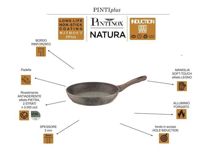 Poêle - PINTINOX - 389025 - Aluminium Forgé - Antiadhésif - 28 Cm - Induction