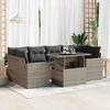 VidaXL Garden Lounge Set with Cushions 7 Pcs Grey Braided Resin 3326271