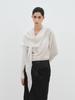 REPLAIN Scarf Tie Blouse_Light Gray