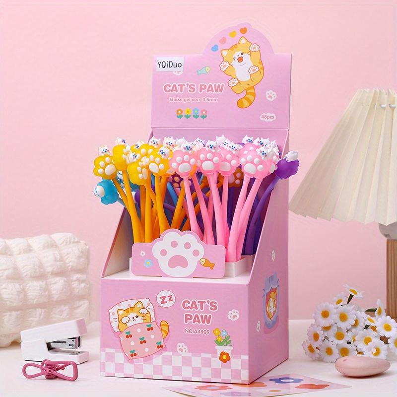 

48 шт. 0,5 мм Мягкий клей Милая кошачья лапка Встряхивающаяся нейтральная ручка Мультяшная форма Встряхивающаяся ручка Черная Подарочная ручка Канцелярские товары Сезон Снова в школу Random style 48pcs