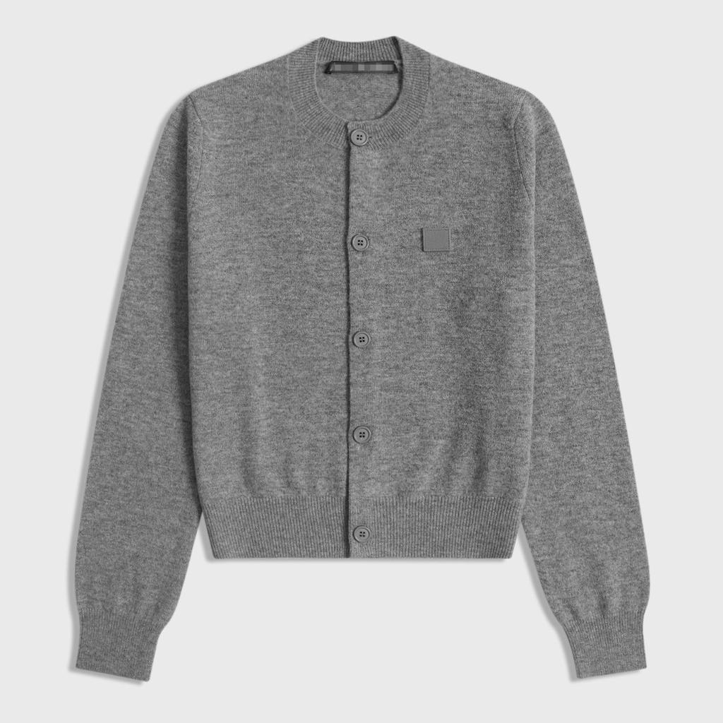 Liu Yifei Promi Wollstrickjacke - Damen Rundhals Strickware mit quadratischer Stickerei