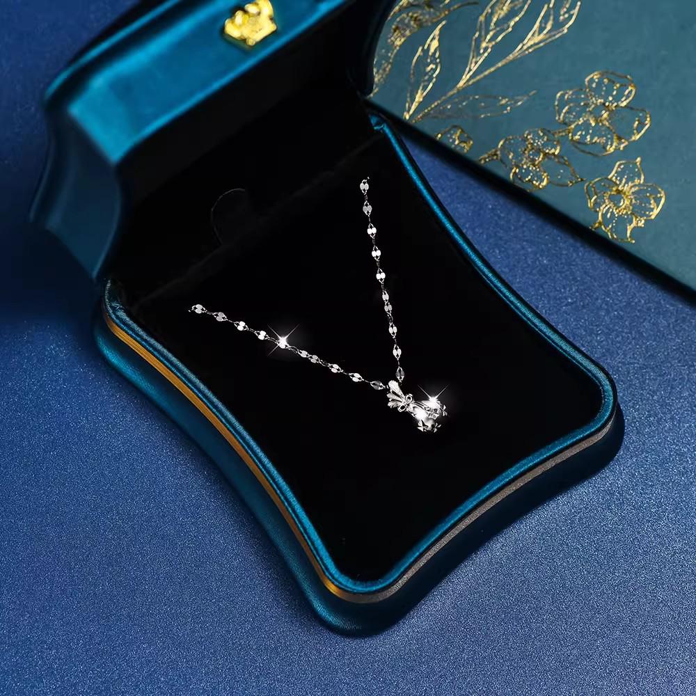 Exquisite Sterling Silver 999 Lucky Necklace: High-End Luxury Choker for Women – Perfect Best Friend Gift