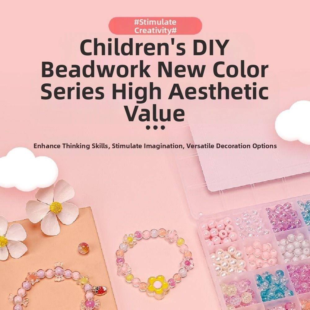24 Grid Beads Bracelet Making Kit Creative Beads Toys for Children Girl  Girl Gift