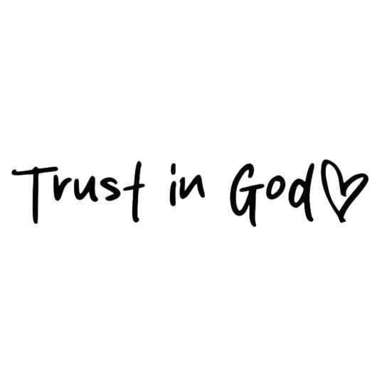 2/4/6/8Pcs Trust in God Rearview Mirror Stickers Strong Stickiness Waterproof Self Adhesive Car Decals Automotive Exterior Decals
