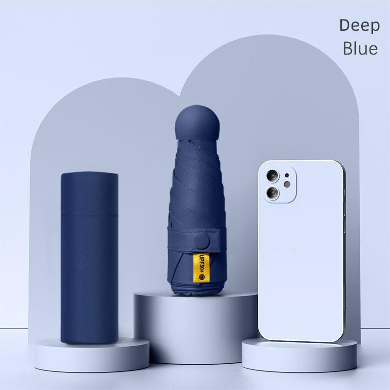 

UPF50+ Міні-капсула, складна парасолька, вінілова портативна парасолька від дощу, ультрафіолетовий парасолька, маленька кишенькова парасолька для захисту подвійного використання