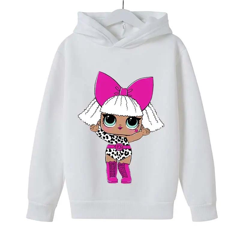 

Детские хлопковые толстовки с капюшоном lolsurprise для детей 4-14 лет, милая толстовка с длинным рукавом, детская одежда для мальчиков/девочек, крутые милые детские топы 100 серебряный